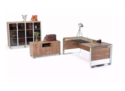 Office furniture set brown Desk Chest of drawers Filing cabinet 3 pieces. Set Furniture