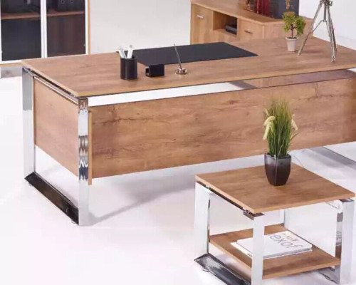 Office furniture set brown Desk Chest of drawers Filing cabinet 3 pieces. Set Furniture