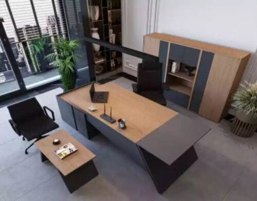 Luxury Office Furniture Furnishings Desk Coffee table Filing cabinet Set 3pcs