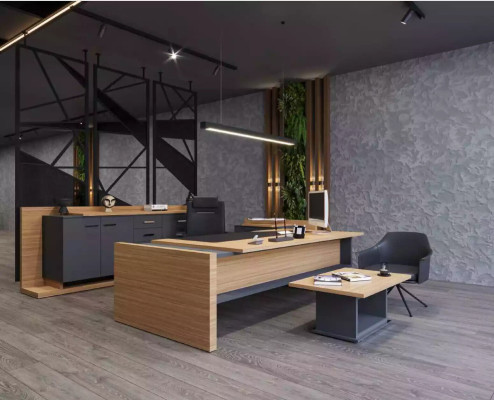 High-quality, elegant office set in a modern style made from sturdy wood