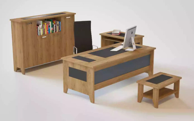 High-quality, elegant office set in a modern style made from sturdy wood