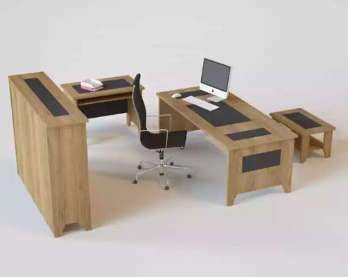High-quality, elegant office set in a modern style made from sturdy wood