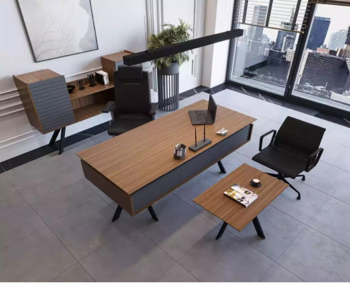 High-quality, elegant office set in a modern style made from sturdy wood
