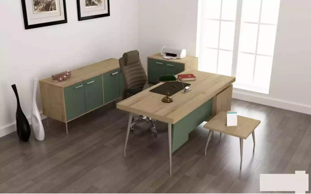 Office Furnishings 4 pcs. Set Desk Filing cabinet Chest of drawers Coffee table