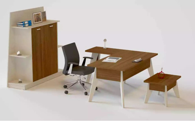 Corner desk Table Filing cabinet Coffee table Wardrobe Furniture Office 3pcs.