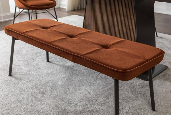 Seat furniture Bench seat Upholstered bench Wooden bench Upholstered Fabric Modern Orange new
