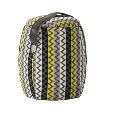 Upholstered Stool Puff Footstool Stool Ottoman Fabric Gray Green