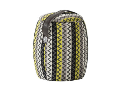 Upholstered Stool Puff Footstool Stool Ottoman Fabric Gray Green