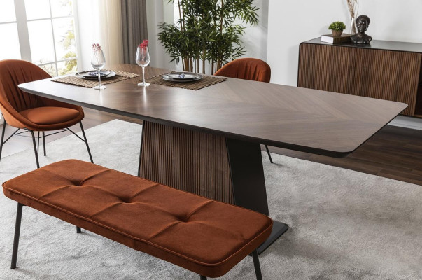 Seat furniture Bench seat Upholstered bench Wooden bench Upholstered Fabric Modern Orange new
