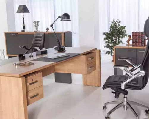 Luxury Desk Table Wood Design Office Furnishings Furniture 206x102cm