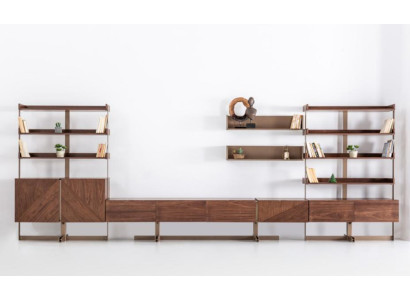 Modern Wall unit Wall units Display case TV cabinet Shelf Living room Furniture Wood new