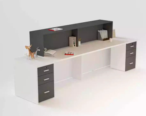 Luxurious reception desk in a modern style made from high-quality materials