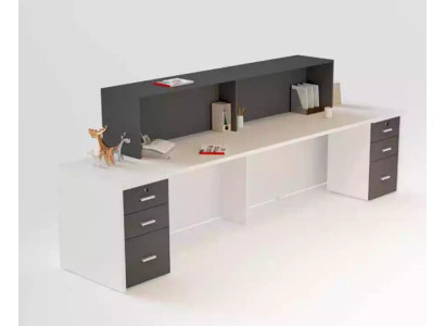Luxurious reception desk in a modern style made from high-quality materials