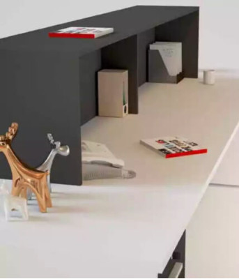 Luxurious reception desk in a modern style made from high-quality materials