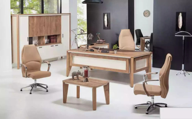 Office furniture Furnishings Desk Filing cabinet Coffee table Table Wardrobe 3pcs.