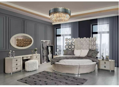 Bedroom set modern bed + 2 bedside tables + dressing table + mirror new