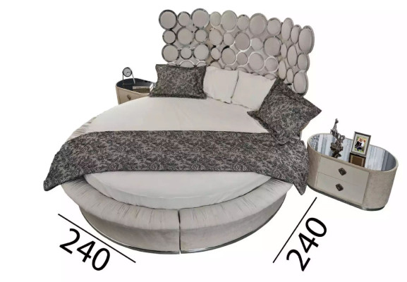 Bedroom set modern bed + 2 bedside tables + dressing table + mirror new