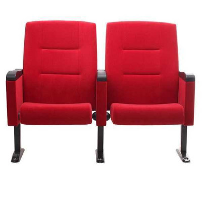Armchair Art Deco Armchair Sofa 1 Seater for Theater Design Luxury Red Textile new