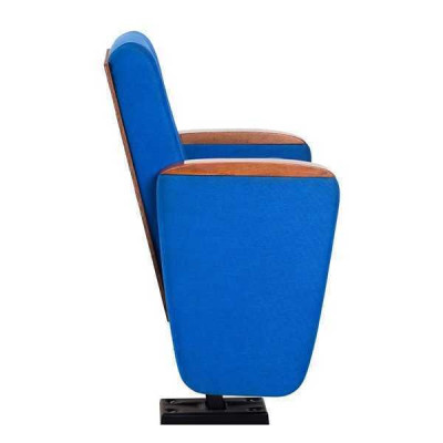 Armchair Art Deco Armchair Sofa 1 Seater for Theater Design Luxury Blue Textile
