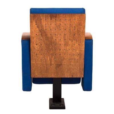 Armchair Art Deco Armchair Sofa 1 Seater for Theater Design Luxury Blue Textile
