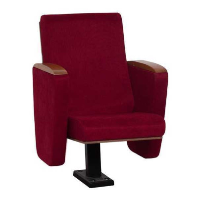 Armchair Art Deco Armchair Sofa 1 Seater for Theater Design Luxury Red Textile new