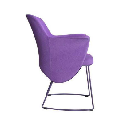 Dining room chair Chair Kitchen Chair Armchair Seater Fabric Modern Wood Purple