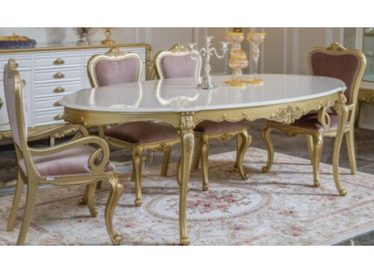 Design Dining room Set 8pcs Dining table Chair Chest of drawers Display case Mirror