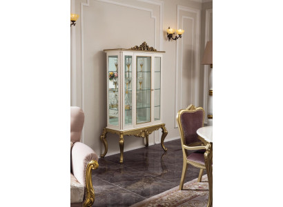 Display case Luxury Shelf Wood Sideboard Cabinets Living room Glass cabinet new