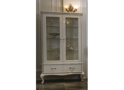 Classic Showcases Sideboard Display case Glass Cabinets Italy Furniture Wood
