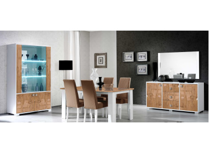 Dining room Suite Set TV-cabinet Table 4x Chairs Display case 7-piece Complete Luxury Furniture new