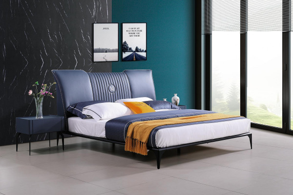 Bedroom Furniture 3 pcs. Set Hotel Bed + 2 Bedside tables high gloss Beds Italy