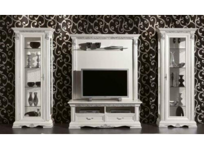Classic Living Wall Living room Display case Sideboard TV cabinet Shelf Walls Wardrobe 4pcs. Solid wood
