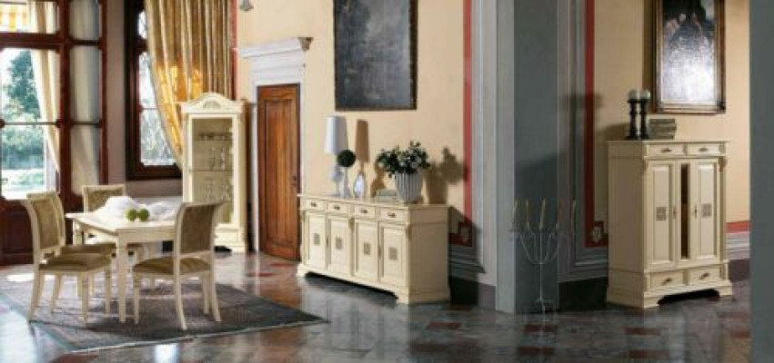 Complete e Dining room Suite 4x Chairs Sideboard 8pcs. Set Table Chest of drawers Group Solid wood