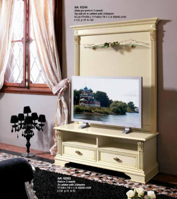 Television Wardrobe tv Wall Side Board TV-cabinet Low Italian Furniture Antique Style Wood