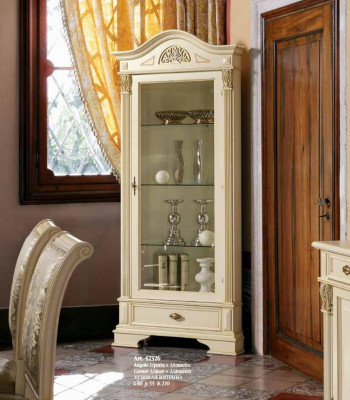 Corner Display case Glass Wardrobe Living room Showcase 1 door Showcases Baroque Rococo new