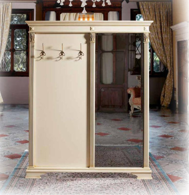 Coat rack Mirror hallway wardrobe White wardrobe panels Darderobe hallway Italy
