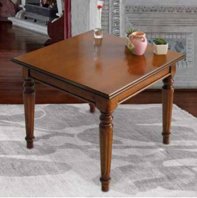 Stylish Classic r Coffee table in brown with turned legs