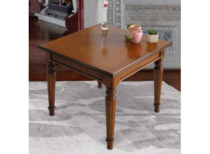Stylish Classic r Coffee table in brown with turned legs