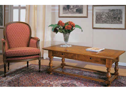 Armchair with Side table Antique Style Furniture Real wood Table Armchair Set 2pcs new