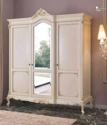 Wardrobe Wardrobe Bedroom Coat rack Solid wood Baroque Italian Furniture new