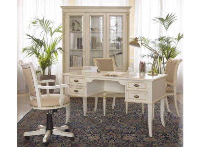 Desk set 3 pieces. Office Suite Solid wood Table Chef Armchair Wardrobe Furnishings new