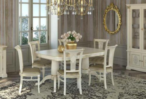 Ess Group Zimmer Chair Tables Set 4 Chairs + Table Furniture Solid wood Seat Upholstery new