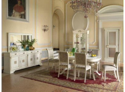 Dining set Dining table 6 x Chair Set Set Suite Table Classic Dining set 7 pieces. Solid wood
