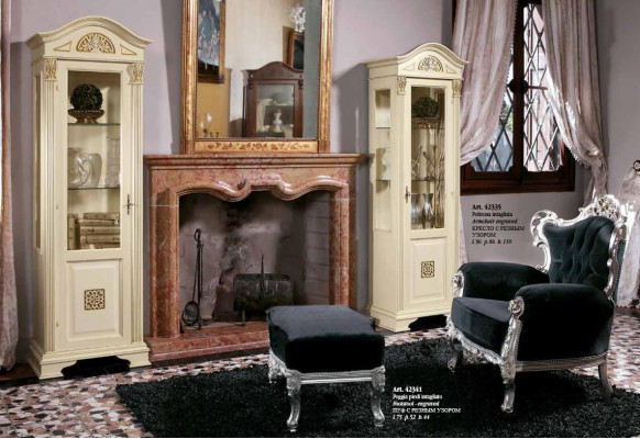 Elegant display case antique style wardrobe shop window living room glass new solid wood