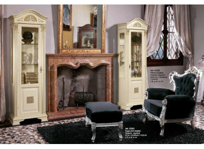 Elegant display case antique style wardrobe shop window living room glass new solid wood