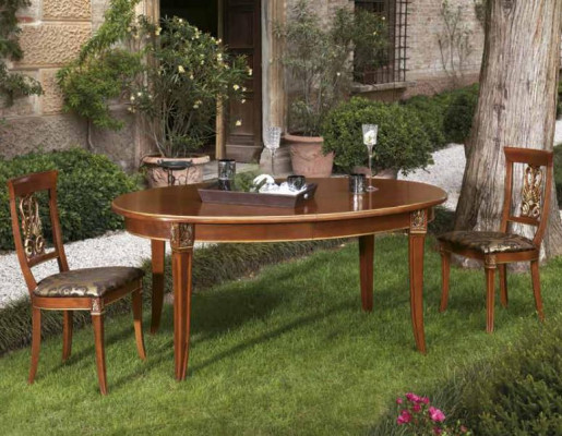Dining table Table Wood Luxury Tables Baroque Rococo Dining room Antique Style Italy Furniture