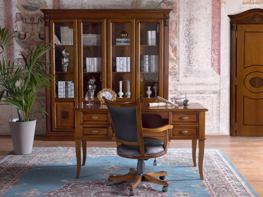 Office set Desk Executive Chair Complete Office Office Baroque Rococo 2-piece.
