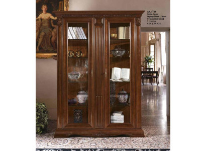 Display case Glass Wardrobe Living room Showcase 2-door showcases Baroque Rococo Solid wood