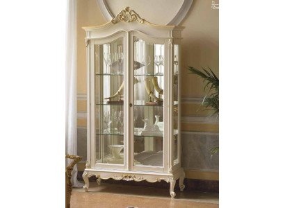 Display case Wardrobe Showcases Living room Solid wood Cabinets Design Baroque Rococo White new