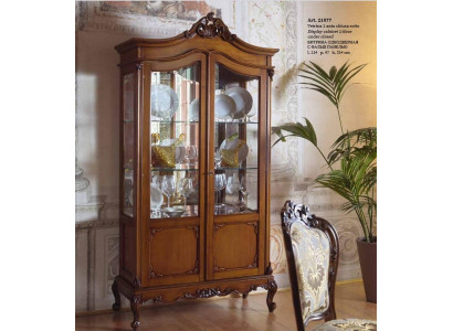 Elegant display case antique style baroque rococo living room classic glass wardrobe